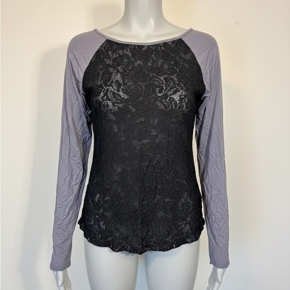 Kenneth Cole Black and Gray Top